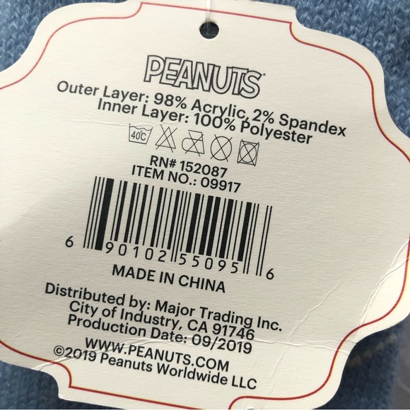 Peanuts Snoopy Sherpa Lined Women’s Winter Slipper Socks OSFM Warm Soft snuggly - Picture 4 of 16